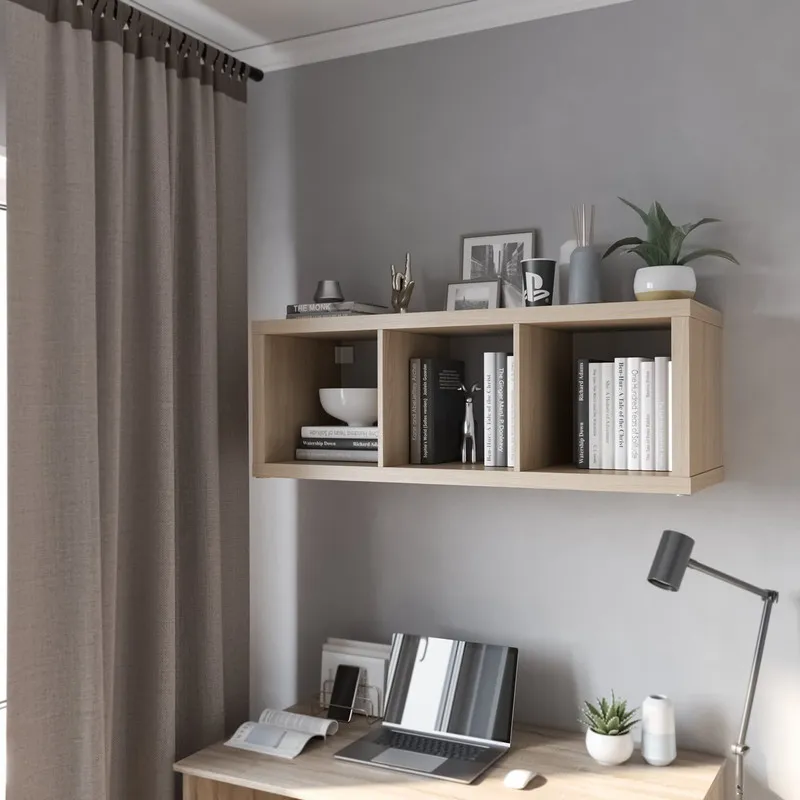 S00616 Фора 3 стеллаж 112х41х38, дуб беленый