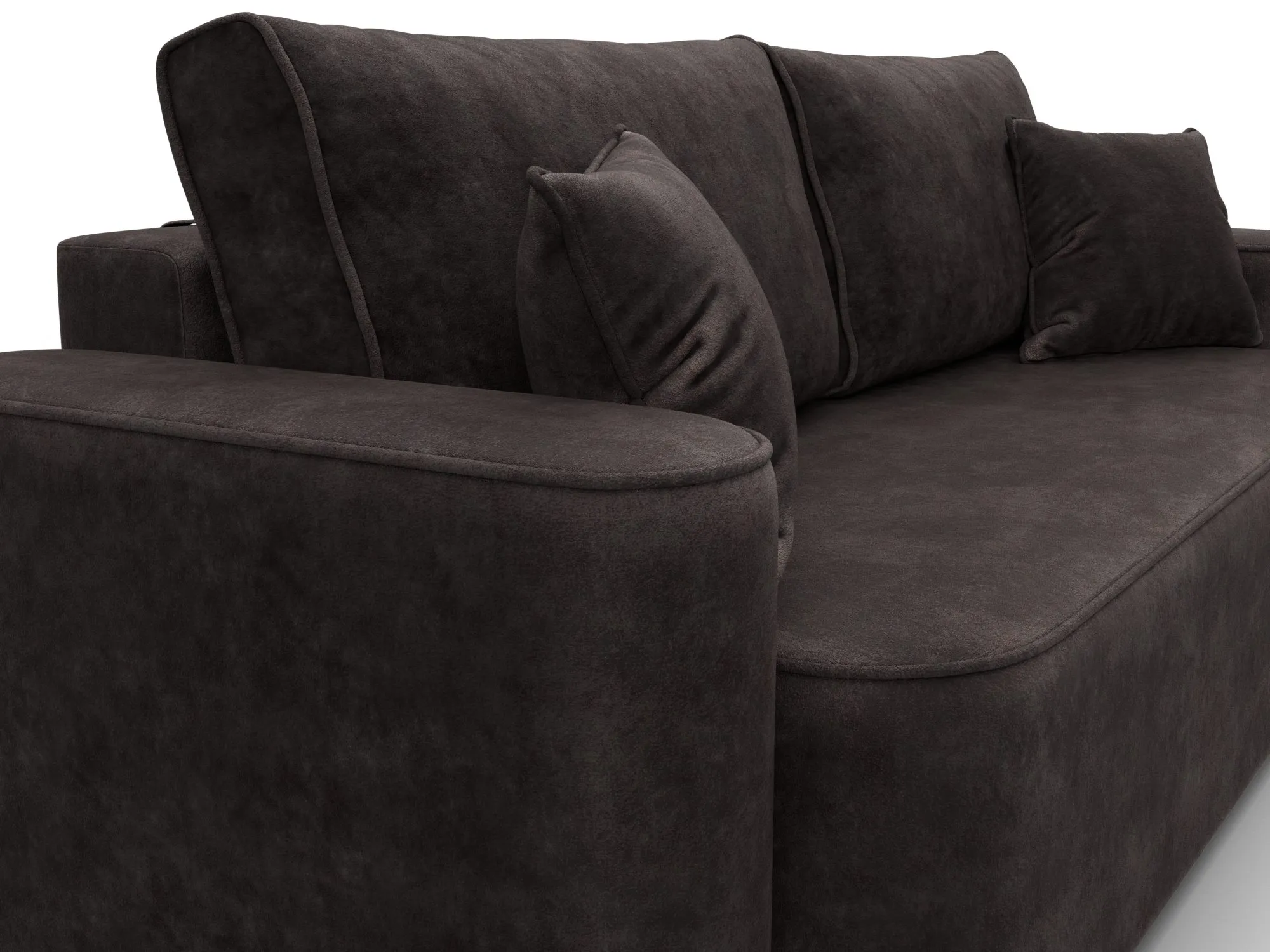 Диван прямой Лига-118 НПБ ( BRUT 17 коричневый )