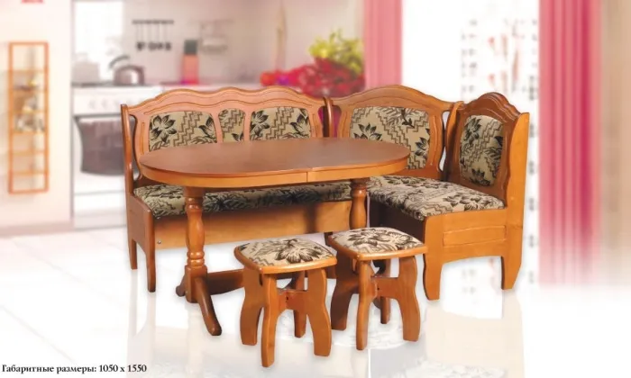 Кухонный уголок с раздвижным столом Трапеза Круиз