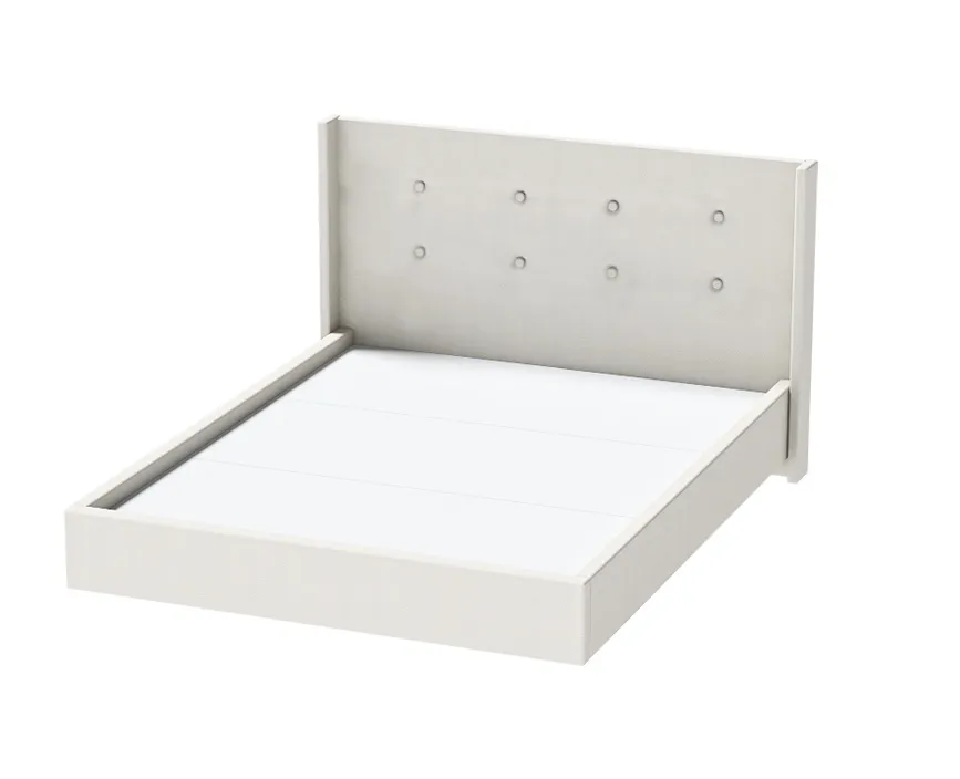 Кровать арт. 021 экокожа Sontex Milk (ЛН) 1400x2000