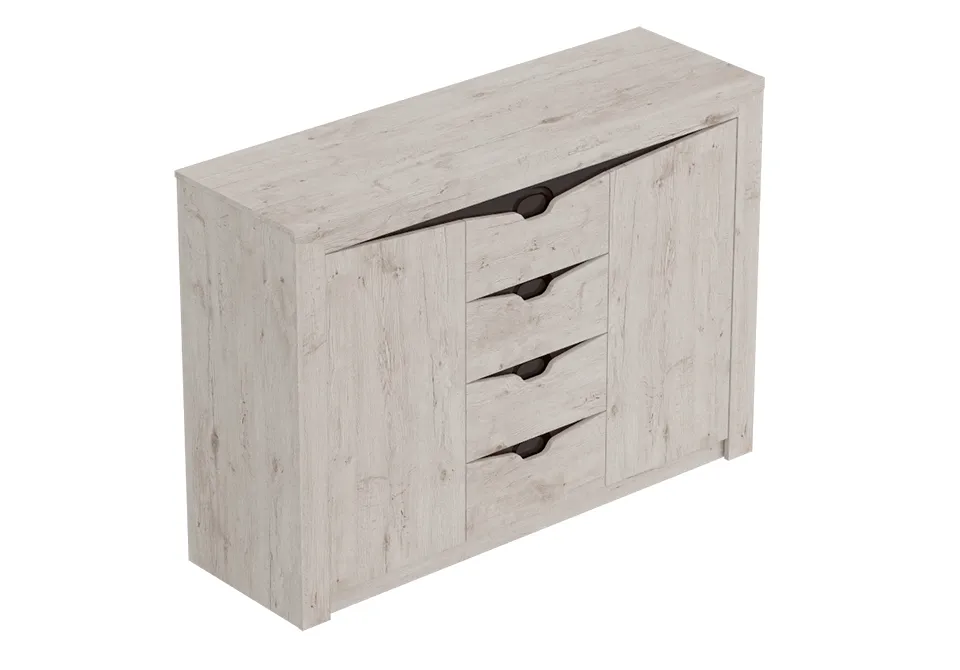 Тумба с четырьмя ящиками и двумя дверцами Соренто