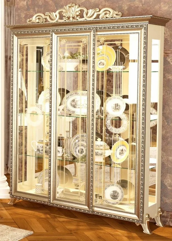 Витрина 3-х дверная Версаль ГВ-04 Витрина 3-х дверная Версаль ГВ-04