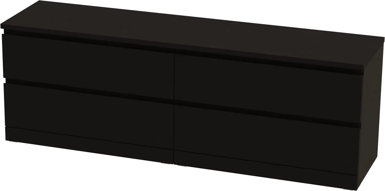 Комод Варма 4Д ясень черный Комод Варма 4Д ясень черный