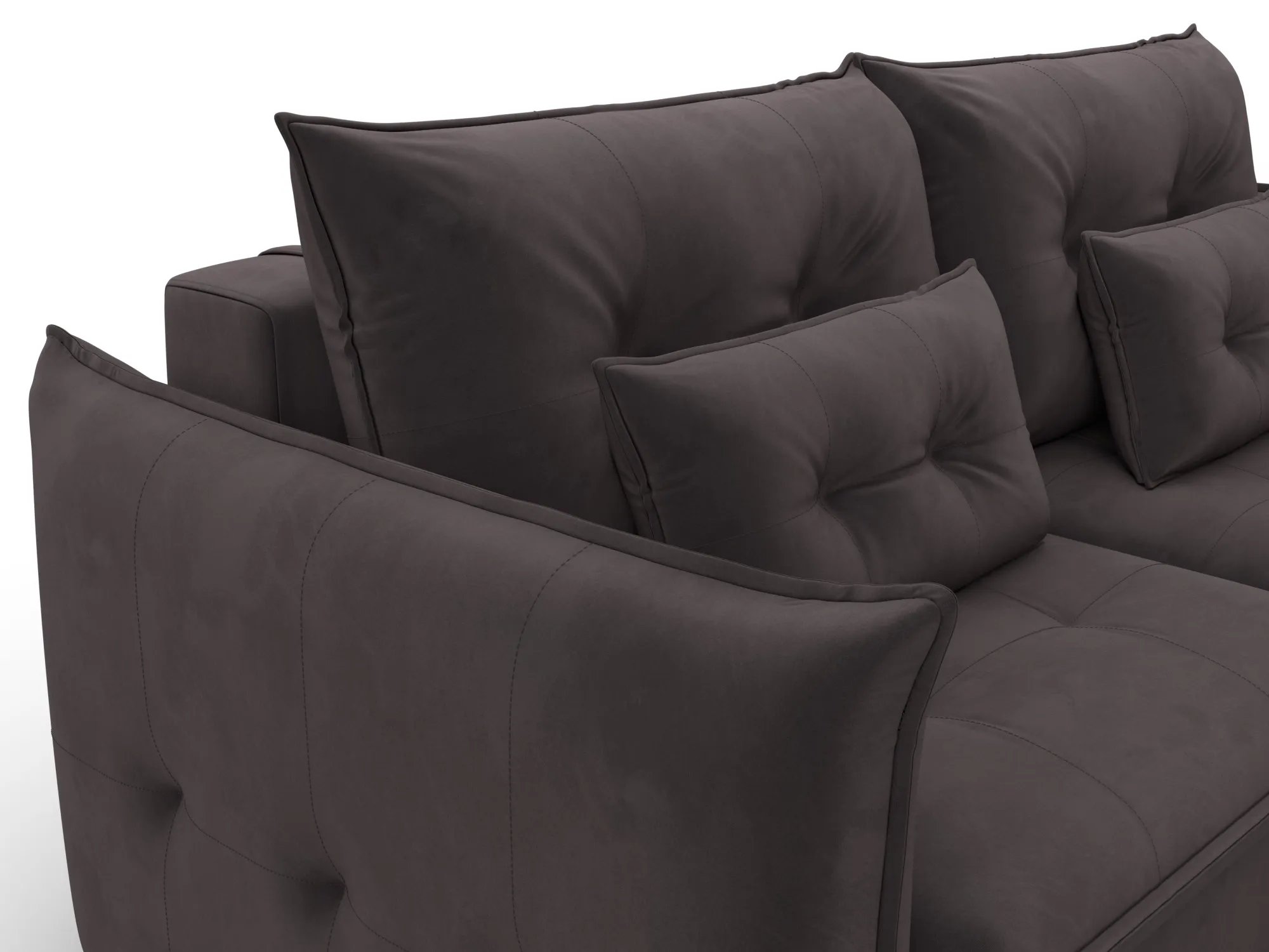 Диван прямой Лига-100 НПБ ( SEVEN 727 коричневый )