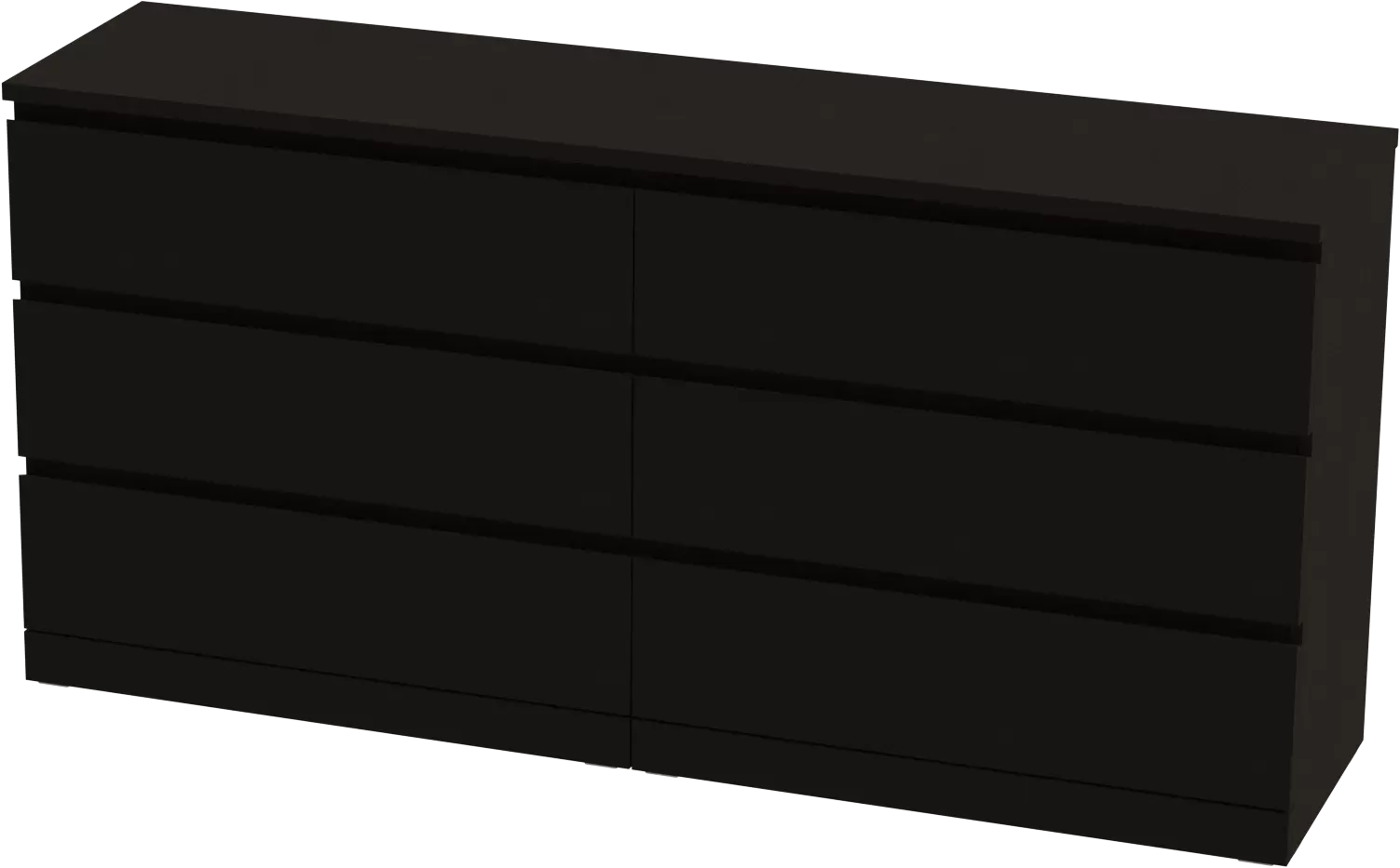 Комод Варма 6Д ясень черный Комод Варма 6Д ясень черный