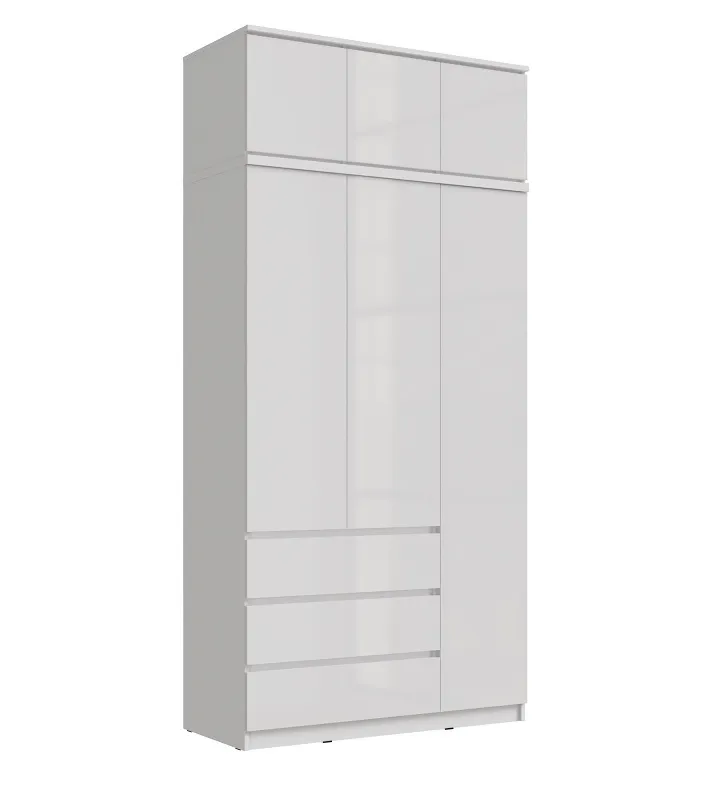 Шкаф Челси 1200 с антресолью, белый