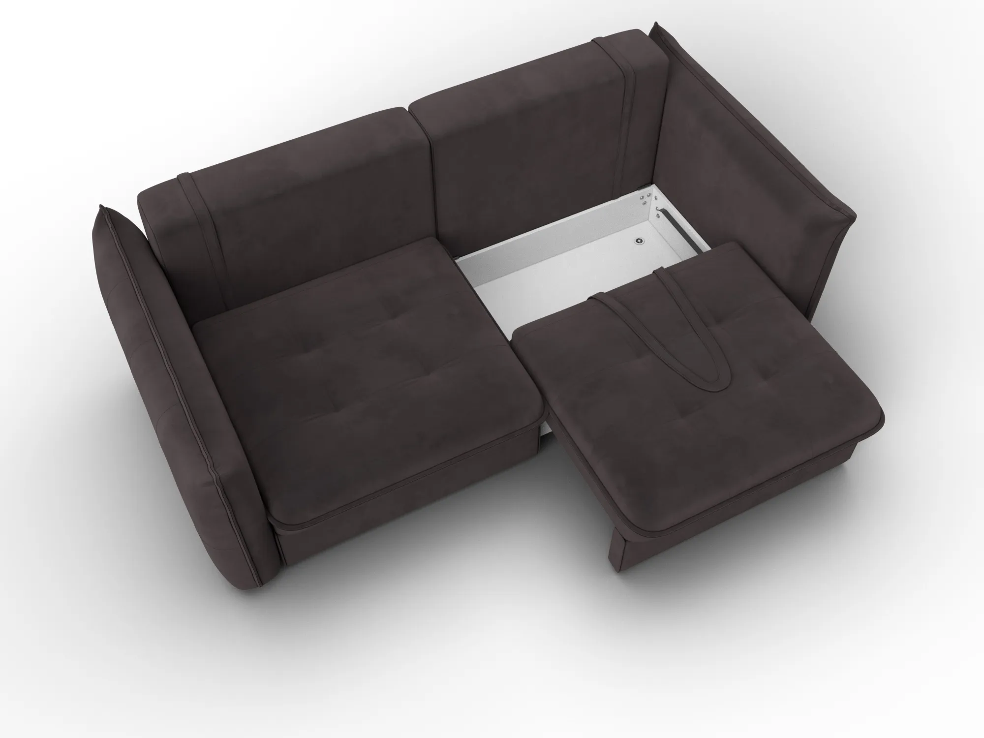 Диван прямой Лига-100 НПБ ( SEVEN 727 коричневый )