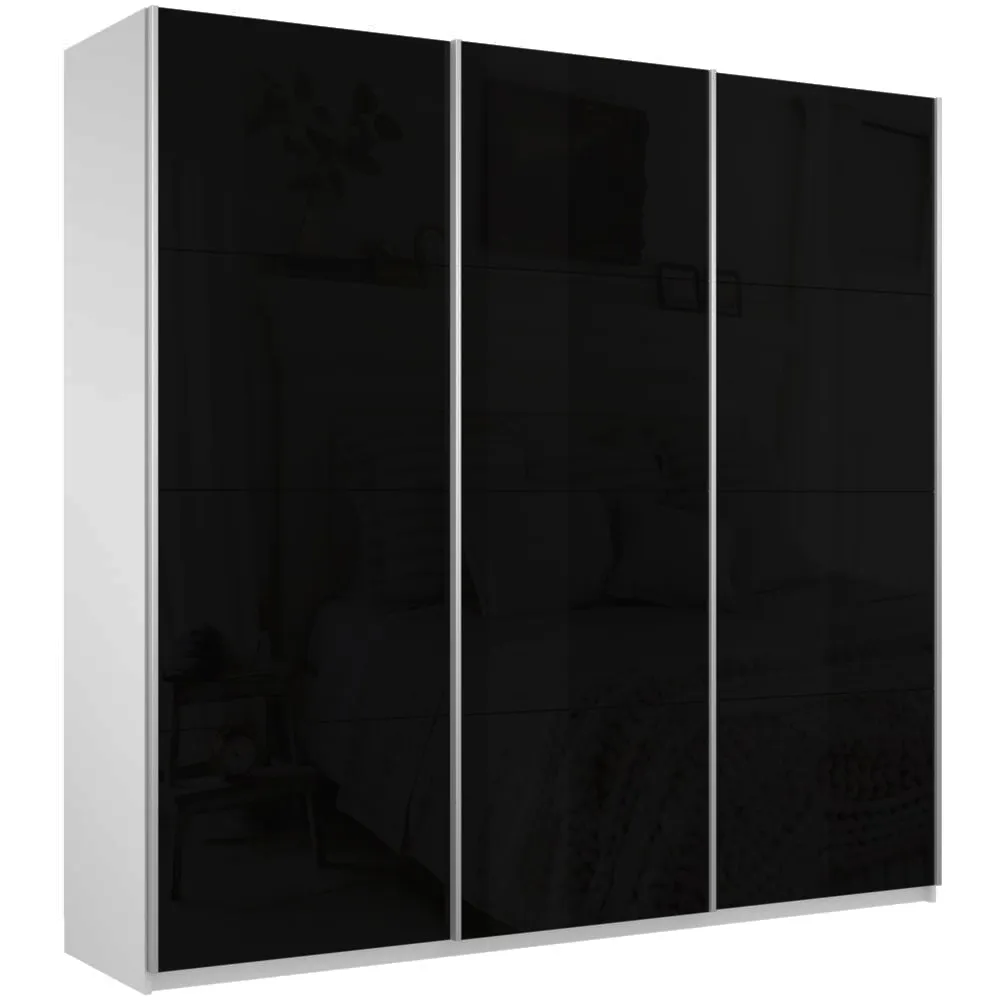 Шкаф-купе Прайм 3-х дверный Черное стекло 210 см