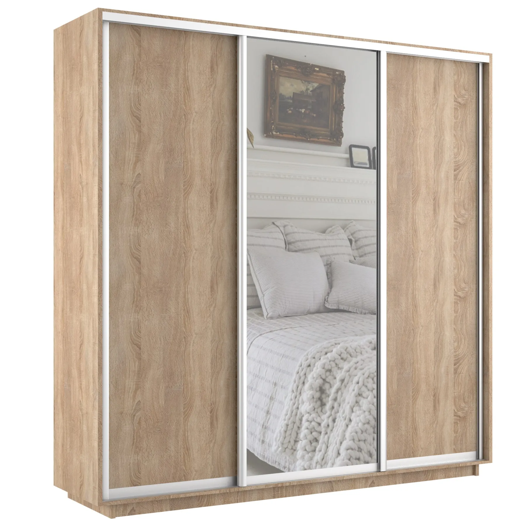 Шкаф-купе Экспресс трио 1 зеркало 2400 (сонома)