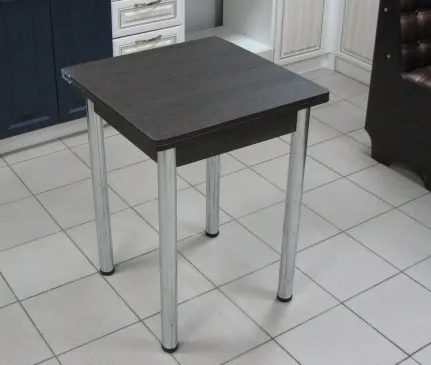 Стол Ломберный поворотно-раскладной 580*580 (венге), ножки хром