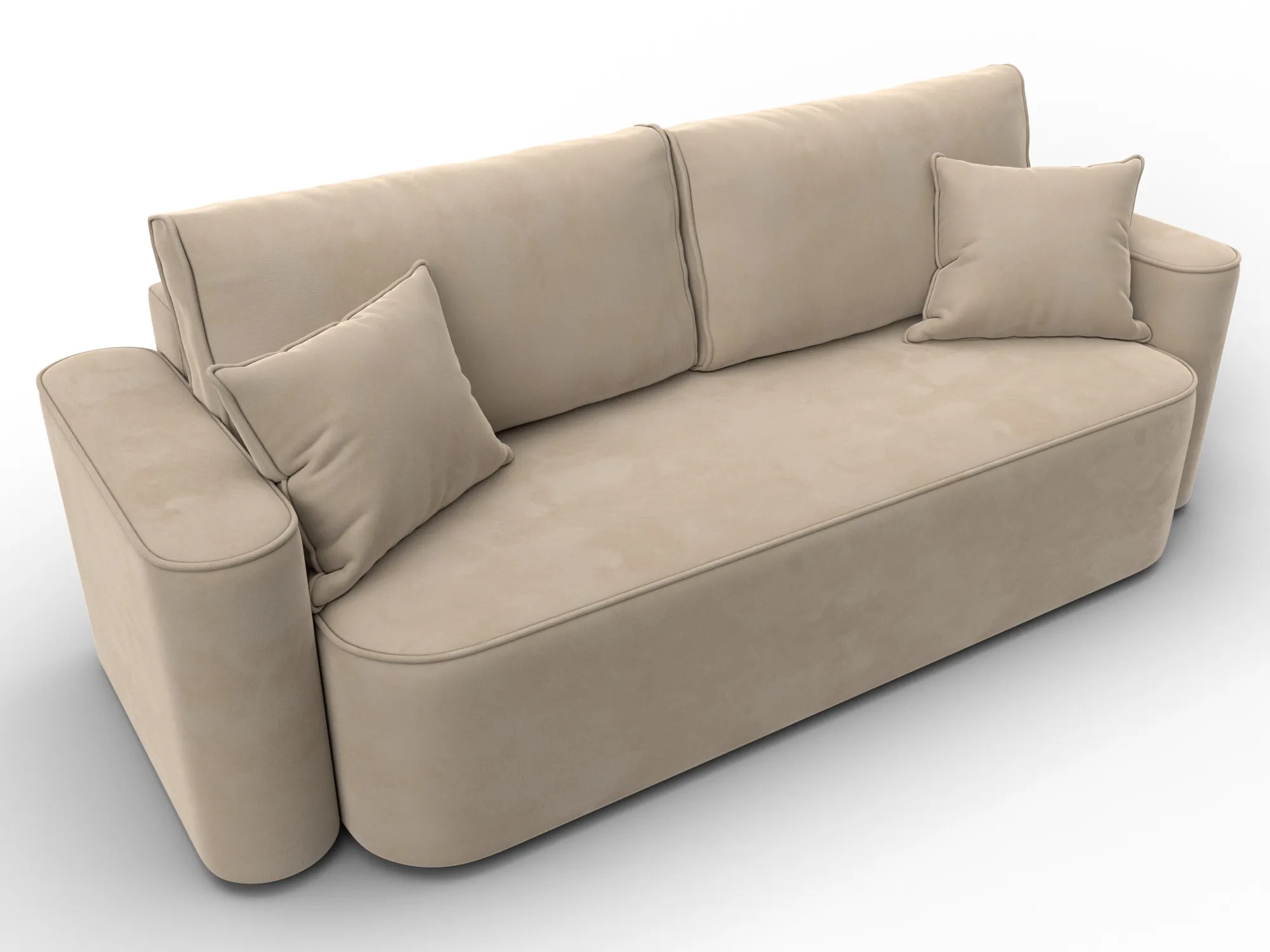 Диван прямой Лига-118 НПБ ( SEVEN 729 бежевый )