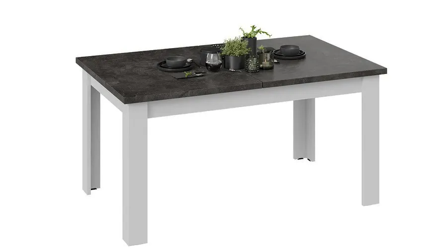 Стол обеденный Ванкувер тип 1  Белый, Ателье темный Стол обеденный Ванкувер тип 1  Белый, Ателье темный