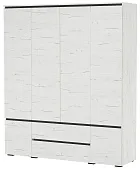 Шкаф ГРЕТТА 6С2Я  Дуб Крафт белый-Антрацит  Шкаф ГРЕТТА 6С2Я  Дуб Крафт белый-Антрацит