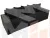Диван прямой Дубай Лайт полки слева ( Черный )
