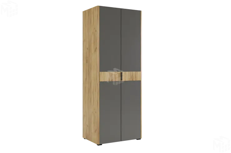 Шкаф двухдверный Адам  дуб крафт золотой/графит