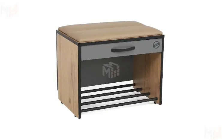 Тумба Ольга-Лофт 5.1 Дуб Крафт Золотой/Темно-Серый