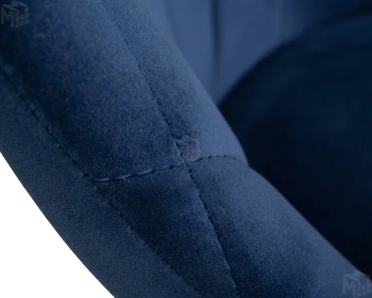 Стул барный DOBRIN LOGAN BLACK (синий велюр (MJ9-117))