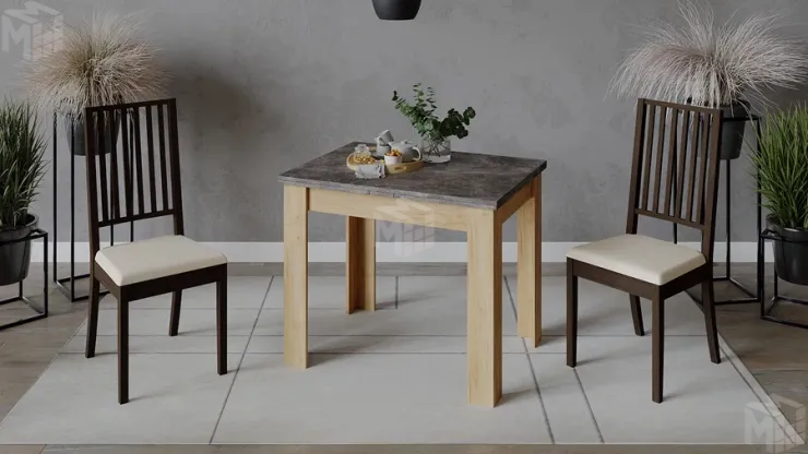 Стол раздвижной Промо тип 3 Дуб Крафт золотой, Ателье темное Стол раздвижной Промо тип 3 Дуб Крафт золотой, Ателье темное