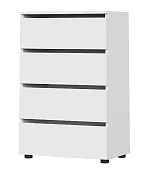 Комод Токио 4 ящика Белый текстурный  Комод Токио 4 ящика Белый текстурный