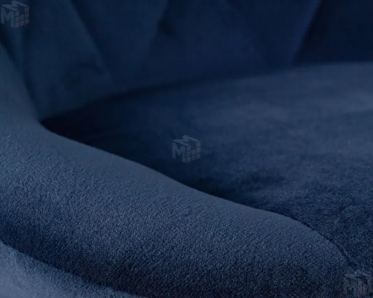 Стул барный DOBRIN LOGAN BLACK (синий велюр (MJ9-117))