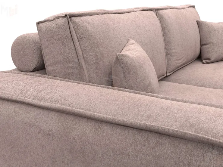 Диван прямой Лига-081 НПБ ( TOWER 05 бежевый )