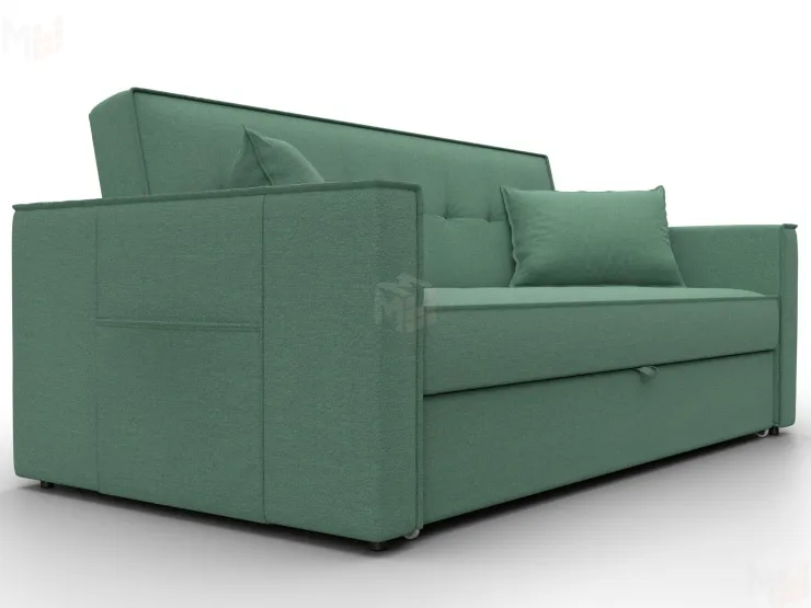 Диван прямой Лига-104 (160) ( Амур 11 зеленый )