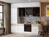 Кухня Техно-5 New (2,4) сонома/белый глянец