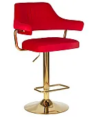 Стул барный DOBRIN CHARLY GOLD (красный велюр (MJ9-45))