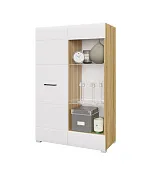 Стеллаж Ненси (дуб золотой/белый глянец) Стеллаж Ненси (дуб золотой/белый глянец)