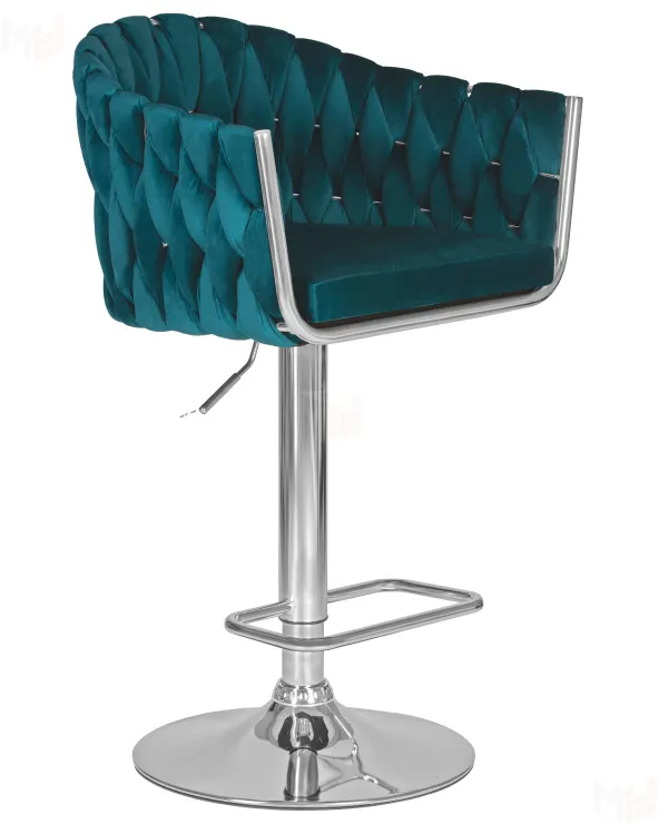 Стул барный DOBRIN MARCEL (морской волны велюр (MJ9-99))