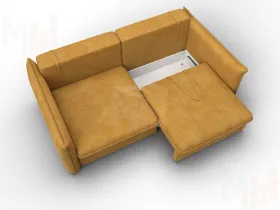 Диван прямой Лига-100 НПБ ( BRUT 10 желтый )