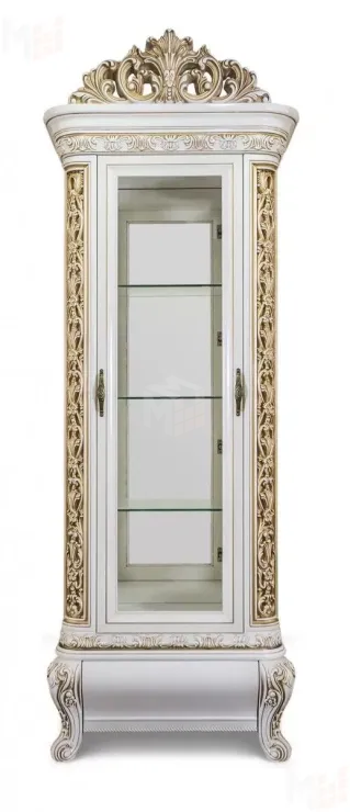 Витрина Алсу 1-ств белый глянец