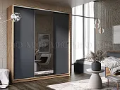 Шкаф-купе Альянс 2,0 крафт золотой/графит