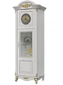 Шкаф с часами Да Винчи ГД-08 (белый патина)