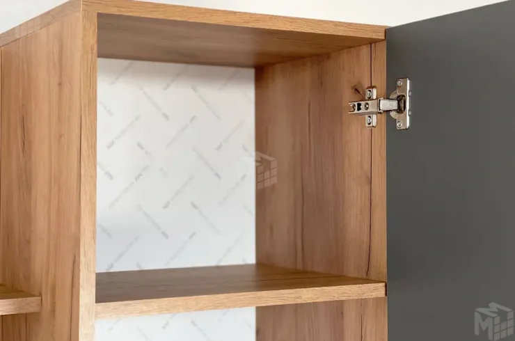 Стенка в гостиную Бери дуб крафт золотой/графит