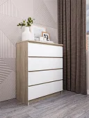 Комод Мори 800.4 сонома/белый Комод Мори 800.4 сонома/белый