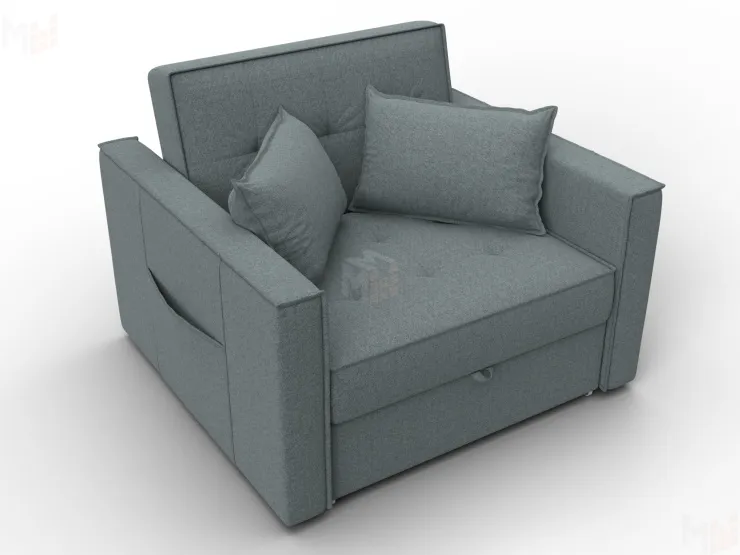 Кресло-кровать Лига-104 (80) ( Амур 07 серый )