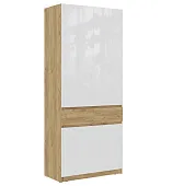 Шкаф Бостон ШК-001 (МДФ белый глянец) Шкаф Бостон ШК-001 (МДФ белый глянец)