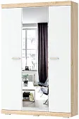 Шкаф для одежды СОНАТА ШСЗ-1300 Дуб Сонома Белый глянец