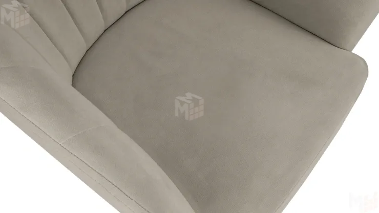 Стул Верона Т6 Белый муар, Велюр D002 бежевый