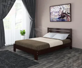 Кровать из массива Вероника 140*200 (орех темный)