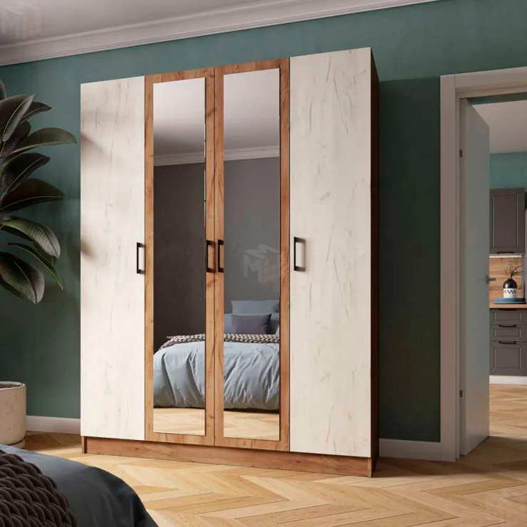 Шкаф Вегас 1600 дуб крафт табачный/дуб крафт белый Шкаф Вегас 1600 дуб крафт табачный/дуб крафт белый