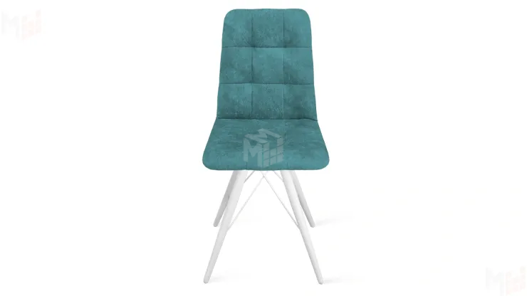 Стул Аспен К3 Белый матовый, Велюр Wellmart Indigo