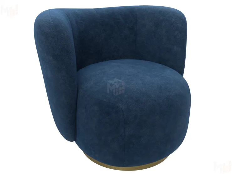 Кресло Лига-072 ( велюр BRUT 11 синий )