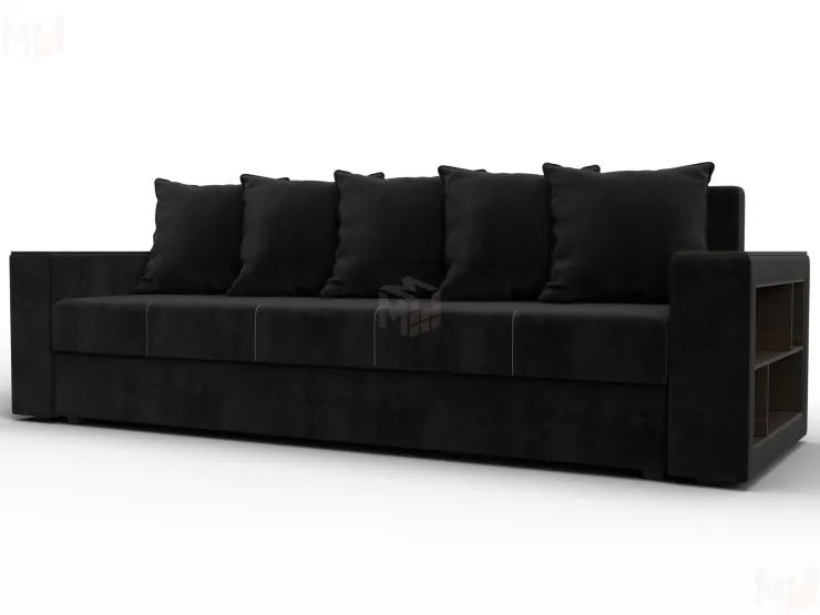 Диван прямой Дубай Лайт ( Черный )