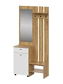 Вешалка Милан (исполнение 1) Дуб Золотой/Белый Матовый Вешалка Милан (исполнение 1) Дуб Золотой/Белый Матовый