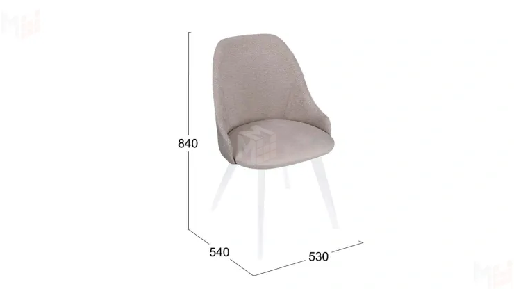 Стул Толедо тип 1 Белый матовый / тк. №208 / тк.220 Стул Толедо тип 1 Белый матовый / тк. №208 / тк.220