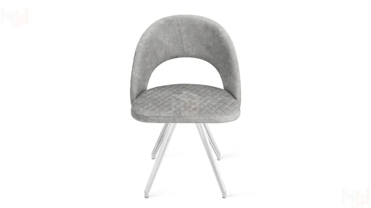 Стул Гэтсби К4 Белый матовый, Велюр Wellmart Silver Стул Гэтсби К4 Белый матовый, Велюр Wellmart Silver