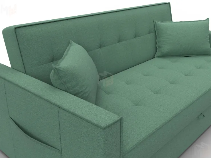 Диван прямой Лига-104 (160) ( Амур 11 зеленый )