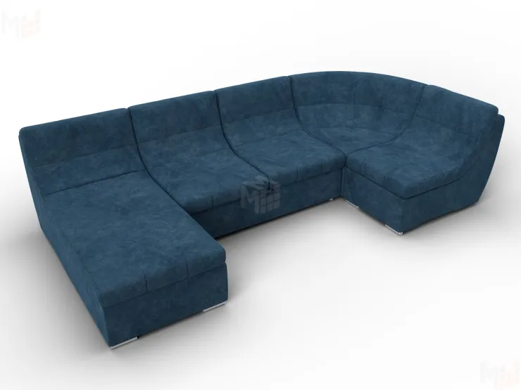 Диван П-образный модульный Холидей ( BRUT 11 синий )